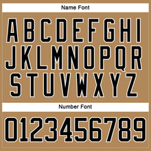 Load image into Gallery viewer, Custom Old Gold Black-White Hockey Lace Neck Jersey