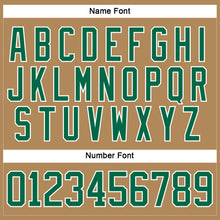 Load image into Gallery viewer, Custom Old Gold Kelly Green-White Hockey Lace Neck Jersey