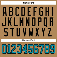 Load image into Gallery viewer, Custom Old Gold Teal-Black Hockey Lace Neck Jersey