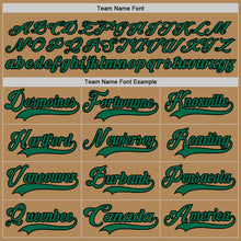 Load image into Gallery viewer, Custom Old Gold Kelly Green-Black Hockey Lace Neck Jersey