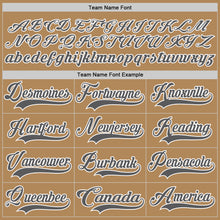 Load image into Gallery viewer, Custom Old Gold Steel Gray-Red Hockey Lace Neck Jersey