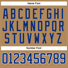 Load image into Gallery viewer, Custom Old Gold Royal-White Hockey Jersey