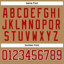 Load image into Gallery viewer, Custom Old Gold Red-White Hockey Jersey