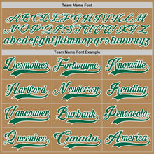 Load image into Gallery viewer, Custom Old Gold Kelly Green-White Hockey Jersey