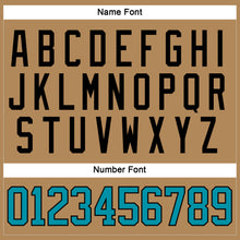 Load image into Gallery viewer, Custom Old Gold Teal-Black Hockey Jersey