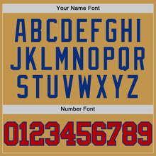 Load image into Gallery viewer, Custom Old Gold Red-Royal Authentic Basketball Jersey