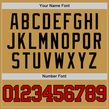 Load image into Gallery viewer, Custom Old Gold Red-Black Authentic Basketball Jersey