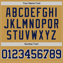 Load image into Gallery viewer, Custom Old Gold Navy-White Authentic Basketball Jersey