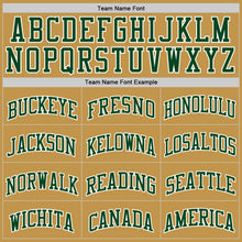 Load image into Gallery viewer, Custom Old Gold Green-White Authentic Basketball Jersey