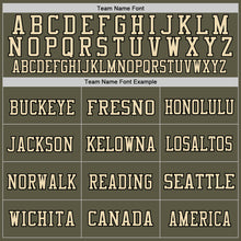 Load image into Gallery viewer, Custom Olive Vintage USA Flag Cream-Black Mesh Authentic Throwback Salute To Service Football Jersey