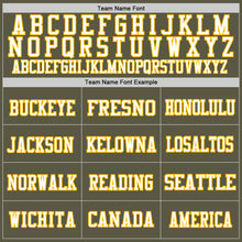 Load image into Gallery viewer, Custom Olive White-Gold Mesh Authentic Throwback Salute To Service Football Jersey