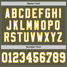 Load image into Gallery viewer, Custom Olive White-Gold Mesh Authentic Throwback Salute To Service Football Jersey