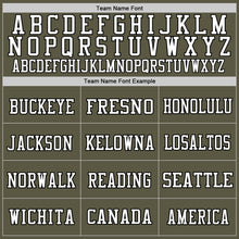 Load image into Gallery viewer, Custom Olive Black-White Mesh Authentic Throwback Salute To Service Football Jersey