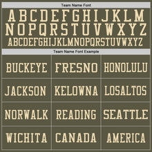 Load image into Gallery viewer, Custom Olive Vintage USA Flag Cream-Red Mesh Authentic Throwback Salute To Service Football Jersey