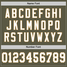 Load image into Gallery viewer, Custom Olive White-Old Gold Mesh Authentic Throwback Salute To Service Football Jersey