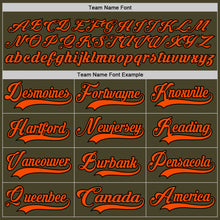 Load image into Gallery viewer, Custom Olive Orange-Black Salute To Service Hockey Lace Neck Jersey