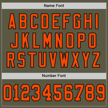 Load image into Gallery viewer, Custom Olive Orange-Black Mesh Authentic Throwback Salute To Service Football Jersey