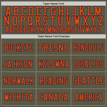 Load image into Gallery viewer, Custom Olive Orange-Navy Mesh Authentic Throwback Salute To Service Football Jersey