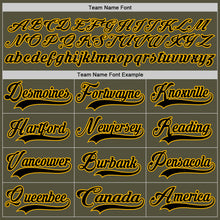 Load image into Gallery viewer, Custom Olive Black-Gold Salute To Service Hockey Jersey