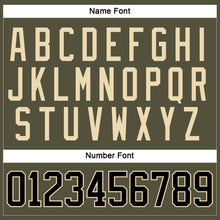 Load image into Gallery viewer, Custom Olive Black-Cream Salute To Service Hockey Jersey