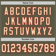 Load image into Gallery viewer, Custom Olive Cream-Red Mesh Authentic Salute To Service Football Jersey