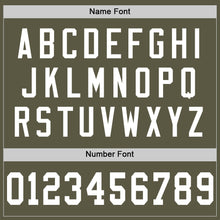 Load image into Gallery viewer, Custom Olive White Mesh Authentic Salute To Service Football Jersey