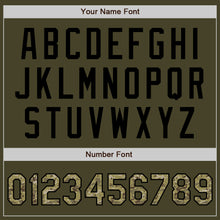 Load image into Gallery viewer, Custom Olive Camo-Black Authentic Salute To Service Baseball Jersey