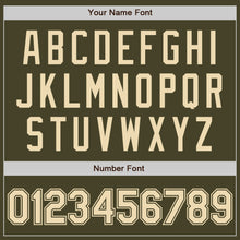 Load image into Gallery viewer, Custom Olive Cream Authentic Salute To Service Baseball Jersey