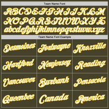 Load image into Gallery viewer, Custom Olive White-Gold Authentic Throwback Salute To Service Basketball Jersey