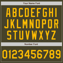 Load image into Gallery viewer, Custom Olive Gold Authentic Salute To Service Baseball Jersey