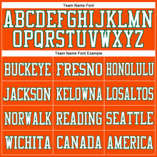 Load image into Gallery viewer, Custom Orange White-Kelly Green Mesh Authentic Football Jersey