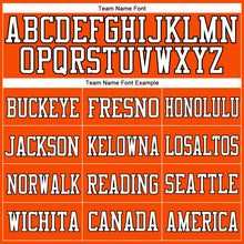 Load image into Gallery viewer, Custom Orange White-Black Mesh Authentic Football Jersey