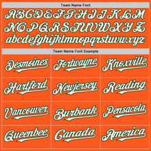 Load image into Gallery viewer, Custom Orange White-Green Mesh Authentic Throwback Baseball Jersey