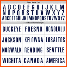 Load image into Gallery viewer, Custom Orange Navy-White Authentic Baseball Jersey