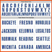 Load image into Gallery viewer, Custom Orange Royal-White Authentic Baseball Jersey