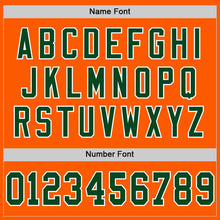 Load image into Gallery viewer, Custom Orange Green-White Mesh Authentic Throwback Football Jersey