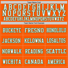 Load image into Gallery viewer, Custom Orange Kelly Green-White Mesh Authentic Throwback Football Jersey