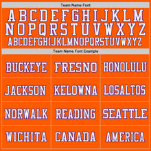 Load image into Gallery viewer, Custom Orange Purple-White Mesh Authentic Throwback Football Jersey