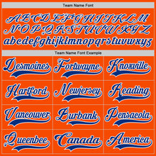 Load image into Gallery viewer, Custom Orange Royal-White Hockey Lace Neck Jersey