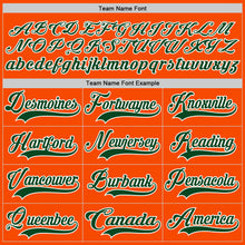 Load image into Gallery viewer, Custom Orange Green-White Hockey Lace Neck Jersey