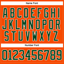 Load image into Gallery viewer, Custom Orange Green-White Hockey Lace Neck Jersey