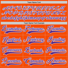 Load image into Gallery viewer, Custom Orange Purple-White Hockey Lace Neck Jersey