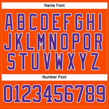 Load image into Gallery viewer, Custom Orange Purple-White Hockey Lace Neck Jersey