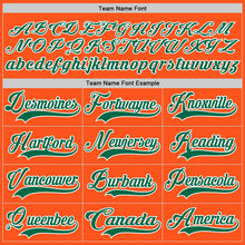 Load image into Gallery viewer, Custom Orange Kelly Green-White Hockey Jersey