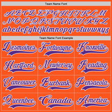 Load image into Gallery viewer, Custom Orange Purple-White Hockey Jersey