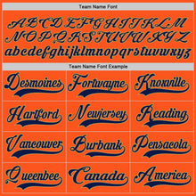 Load image into Gallery viewer, Custom Orange Navy-Old Gold Hockey Jersey