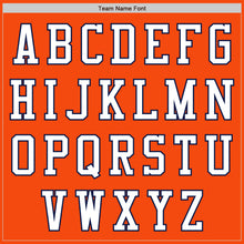 Load image into Gallery viewer, Custom Orange White-Navy Authentic Baseball Jersey