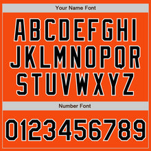 Load image into Gallery viewer, Custom Orange Black-White Authentic Baseball Jersey