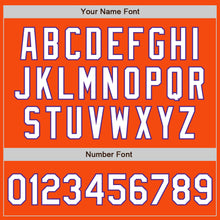 Load image into Gallery viewer, Custom Orange White-Purple Authentic Baseball Jersey