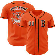 Load image into Gallery viewer, Custom Orange Brown-White Authentic Baseball Jersey